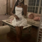 Black Girl 18th Birthday Outfits Tight White Homecoming Dress