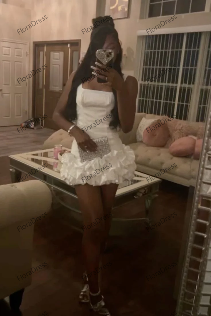 Black Girl 18th Birthday Outfits Tight White Homecoming Dress