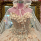 Mexican Vestido De 15 Anos Champagne Charro Quinceanera Dresses With Cloak Lace Applqiued Corset Sweet 16 Dress Abiti Da Cerimon