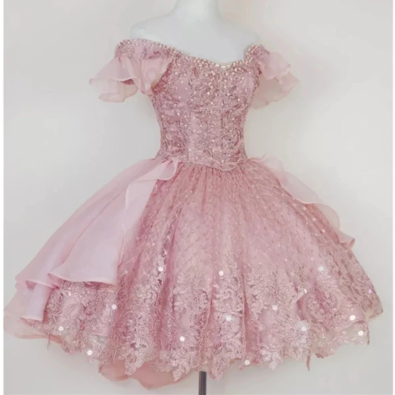 New Arrival Sexy Short/Mini Tulle Homecoming Dresses With Lace Vestidos Cortos Special Occasion Graduation Dresses Custom