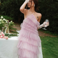 Elegant Halter Layered Tulle Prom Dress