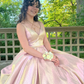 Charming A-line V Neck Long Prom Dress,Graduation Dress