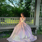 Charming A-line V Neck Long Prom Dress,Graduation Dress