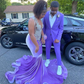 Purple Mermaid Long Prom Dress,Charming Purple Formal Gown