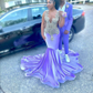 Purple Mermaid Long Prom Dress,Charming Purple Formal Gown