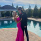 Elegant Strapless Fuchsia Satin Long Prom Dress,Fuchsia Evening Gown