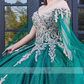 Hunter Green Off The Shoulder Quinceanera Dresses 2023 Appliques Birthday Party Gowns With Cape Pageant Graduation Sweet 16