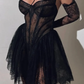 Custom Made Little Black Prom Dress For Woman Sweetheart Lace Party Gowns Vestidos De Graduación Girls Birthday Outfit