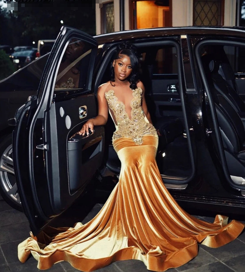 Black and Gold Prom Dresses