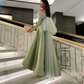 Elegant Cyan Shiny Long Sleeves Off Shoulder Satin Evening Dresses With Bow Long Arabic Prom Gown Lady Formal Occasion Dress