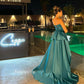 Fashion Exquisite Strapless Ball gown Paillette / Sequins Sweep/Brush Charmeuse Evening Dresses