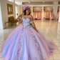 Lilac Princess Quinceanera Dresses Ball Gown Sweetheart Tulle Appliques Sweet 16 Dresses 15 Años Custom