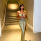 Sexy Women Long Black Girls Prom Dresses Mermaid Sweetheart Gold Sequins Prom Gowns Evening Gala Party