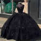 Black Sequin Quinceanera Dresses Ball Gown 2024 Princess Sweet 16 Dresses Lace Up Birthday Prom Gown Luxury vestido de 15 quince