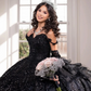 Vintage Black Vestido De 15 Anos Quinceanera Dresses 2023 Sweetheart Lace Ruffles Sweet 16 Birthday Wear Party Dress