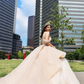 Sparkly Champagne Quinceanera Dress 2024 Ball Gown Spaghetti Appliques Beaded Mexican 16 Birthday Princess Gown