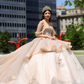 Sparkly Champagne Quinceanera Dress 2024 Ball Gown Spaghetti Appliques Beaded Mexican 16 Birthday Princess Gown