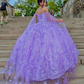 Mexico Ball Gown Purple Quinceanera Dress 2024 Sequin Beaded Flowers Appliques Sweet 16 Dress Vestidos De 15 Anos