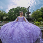 Mexico Ball Gown Purple Quinceanera Dress 2024 Sequin Beaded Flowers Appliques Sweet 16 Dress Vestidos De 15 Anos