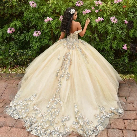 Yellow Quinceanera Dresses 2024 Lace Applique Sweetheart Tulle Ball Gown Birthday Party Sweet 16 Vestidos De 15 Anos Gala Miss