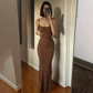 Elegant Bodycon Maxi Dress Women Summer 2024 Sleeveless Backless Sexy Outfits Party Club Sundress Black Birthday Dresses Clothes