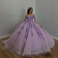 Lavender Shiny Quinceanera Dresses Ball Gown 2024 Sequins Off Shoulder Beaded Sweet 16 Dress Lace-up Vestidos De 15 Años