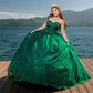 Emerald Green Shiny Sweetheart Quinceanera Dresses For Sweet 15 Year Sexy Off the Shoulder Puffy Ball Gown Lace Beads Princess