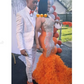 Silver Diamond Orange African Evening Dress 2024 Sparkly Crystal Ruffles Skirt Prom Birthday Gown robes de soirée black girl