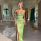 Mermaid Pearl Deluxe Ball Evening Dress Sexy backless side slit with floor Length skirt Cocktail Formal Occasion Party dress