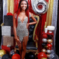 Sparkly Silver Diamond Mini Prom Party Dresses for Black Girl 2024 Luxury Crystal Tassel Sheer Mesh Birthday Gala Dress