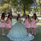 Mint Green Princess Quinceanera Dresses Off Shoulder 3D Floral Ball Gown Coset vestido 15 quinceañeras dorado Sweet 16