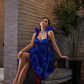 Royal Blue Short A-line Homecoming Dresses Sweetheart Spaghetti Strap Sequin Prom Dress Birthday Formal Occasion Gown Custom