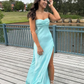 Sheath Spaghetti Straps Long Party Prom Dresses, Evening Dress