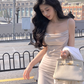 Summer Sexy Bodycon Long Dresses for Women Elegant Spaghetti Strap Evening Party Dress French Style Slim Wedding Prom Robe New