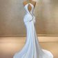 Halter White Prom Dresses Elegant Sleeveless Cocktail Dresses Mermaid Summer Beach Evening Party Gowns Vestidos Femenino