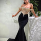 Sexy Mermaid Black Prom Dresses For Women Sweetheart Off Shoulder Cocktail Dresses Crystals Evening Gown Vestidos De Cóctel