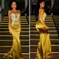 Ball dress Italian shoulder strap sexy sweetheart applique Evening gown Mermaid backless formal party evening gown custom