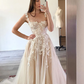 Ivory 3D Flowers Wedding Dresses Spaghetti Strap Sweetheart Bridal Gowns For Bride Vintage Appliques Lace Boho Bride Dress tulle