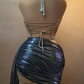 Luxury See Through High Low Celebrity Sparkly Beaded Dresses African Black Girls Short Prom Dresses for Birthday Party