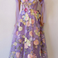 Lavender Floral Embroidery A-line Formal Dress