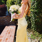 Simply Gorgeous Yellow Mermaid Long Party Dress