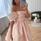 Puffy Skirt Mini Dress Ruffles Prom Dress Elegant Evening Dress