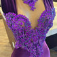 V-Neck Sleeveless Mermaid Vevlt Rhinestones Mermaid Prom Dress