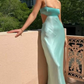 Sexy Sheath Straps Mint Green Prom Dresses Evening Dress