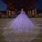 Lilac Spaghetti Strap Ball Gown Quinceanera Dresses Beaded Appliques Vestido De 15 Anos Quinceanera With Wraps