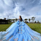 Sky Blue Princess Quinceanera Dresses Ruffles Peplum Off Shoulder Floral Applique Corset vestidos 15 años quinceañera 2024