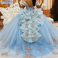 Charming Off Shoulder Princess Ball Gown Elegant Quinceanera Dress Classic Appliqué Sequin With Cape Sweet 16 Dress Vestido De