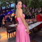 Hot Pink Silk Evening Dress Sexy Strapless A-line Prom Dress 2024 Wedding Banquet Party Dress Dinner Night Gown