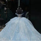 Real Pictures Sky Blue Prom Dress Lace Appliques Sweet 16 Princess Ball Gown Birthday Party Quinceanera Wear Vestidos De 15 Anos