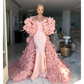 Gorgeous Mermaid Evening Dresses For Women 3D Floral Jacket Skirt Slim Fit Sleeveless Backless Dress Party Gown Custom Made